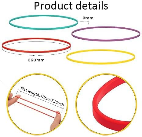 120 Pcs Large Rubber Bands Heavy Duty,7 Inch Extra Long Jumbo Elastic Bands for Home, Kitchen & Office, Industrial Strength in 4 Colors - Image 2