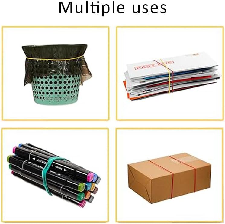 120 Pcs Large Rubber Bands Heavy Duty,7 Inch Extra Long Jumbo Elastic Bands for Home, Kitchen & Office, Industrial Strength in 4 Colors - Image 4