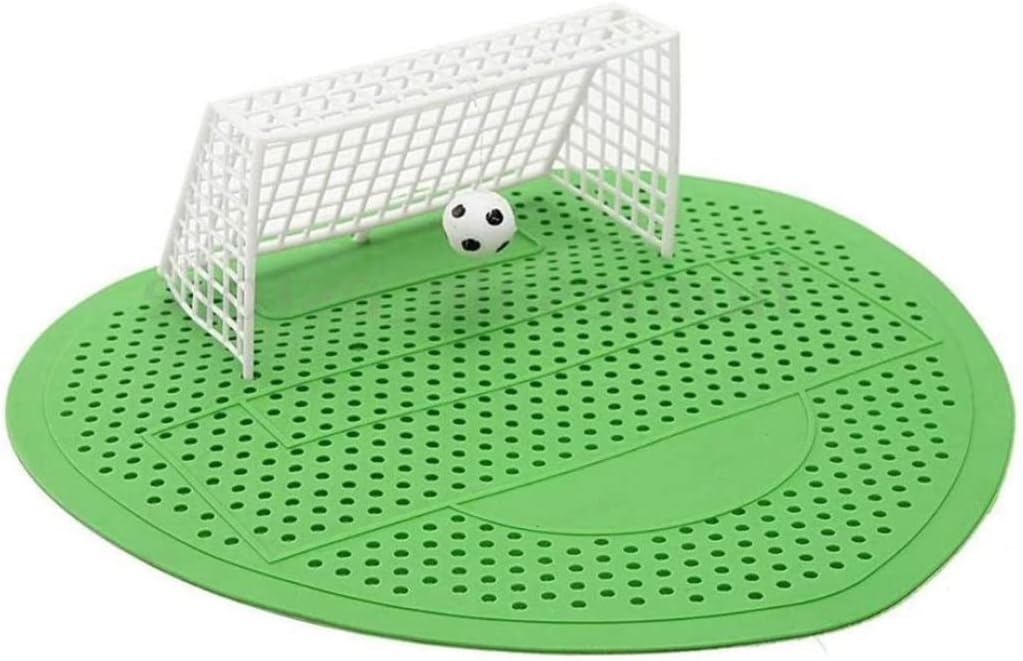 Urinal Screen Anti Odor Football Male Toilet Cleaner Splash Guards Soccer Goal Filter Mats Green 5PCS Urinal Screen Urinal mats Urinal Sieve Football Male Toilet Cleaner Soccer Goal Filter Mat - Image 3