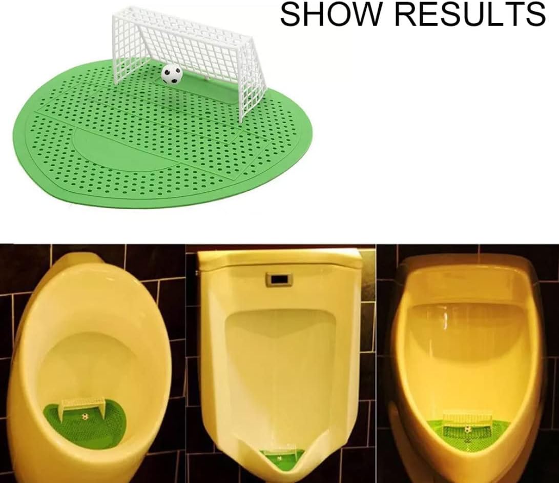 Urinal Screen Anti Odor Football Male Toilet Cleaner Splash Guards Soccer Goal Filter Mats Green 5PCS Urinal Screen Urinal mats Urinal Sieve Football Male Toilet Cleaner Soccer Goal Filter Mat - Image 7