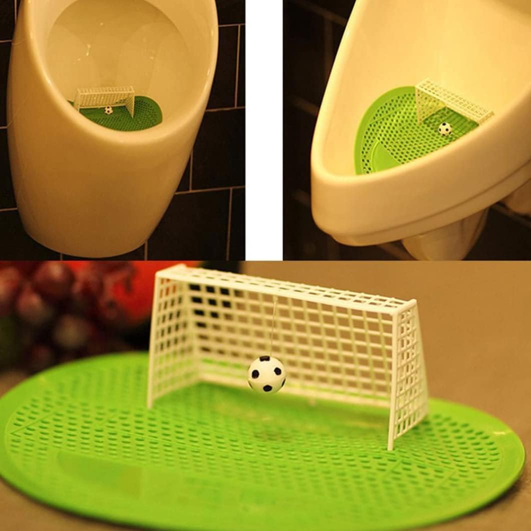 Urinal Screen Anti Odor Football Male Toilet Cleaner Splash Guards Soccer Goal Filter Mats Green 5PCS Urinal Screen Urinal mats Urinal Sieve Football Male Toilet Cleaner Soccer Goal Filter Mat - Image 8