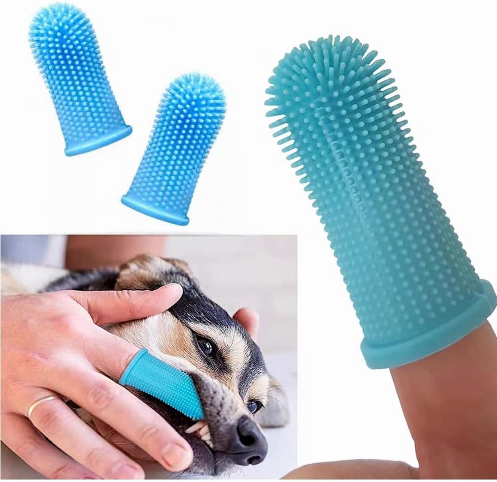Dog Toothbrush, 10Pcs Soft Dog Finger Toothbrush, 360º Dog Finger Toothbrush, Silicone Pets Teeth Cleaning Toothbrush Kit for Dogs Puppies, Small Pets Dental Care - Image 4