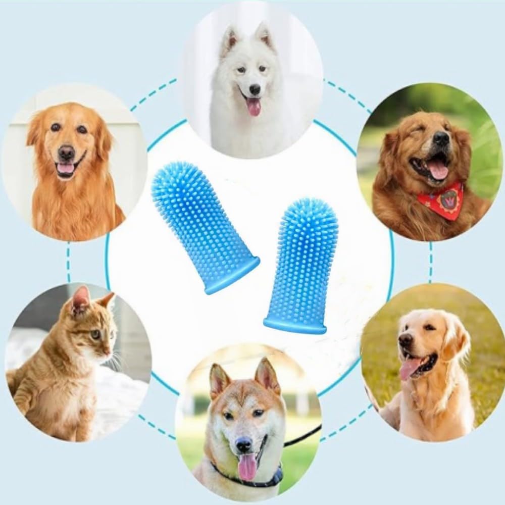 Dog Toothbrush, 10Pcs Soft Dog Finger Toothbrush, 360º Dog Finger Toothbrush, Silicone Pets Teeth Cleaning Toothbrush Kit for Dogs Puppies, Small Pets Dental Care - Image 6