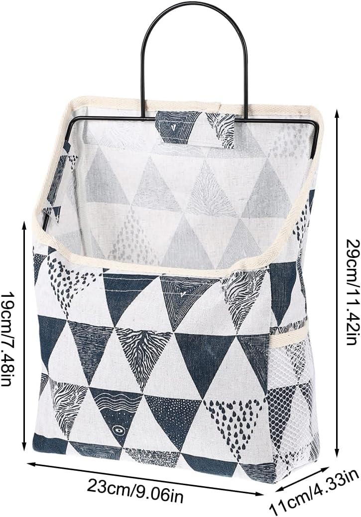 Single pocket wall hanging fabric organizer, durable and space-saving design, perfect for bedroom, dorm, bathroom and office storage.Ideal for students, organizers and homeowners - Image 2