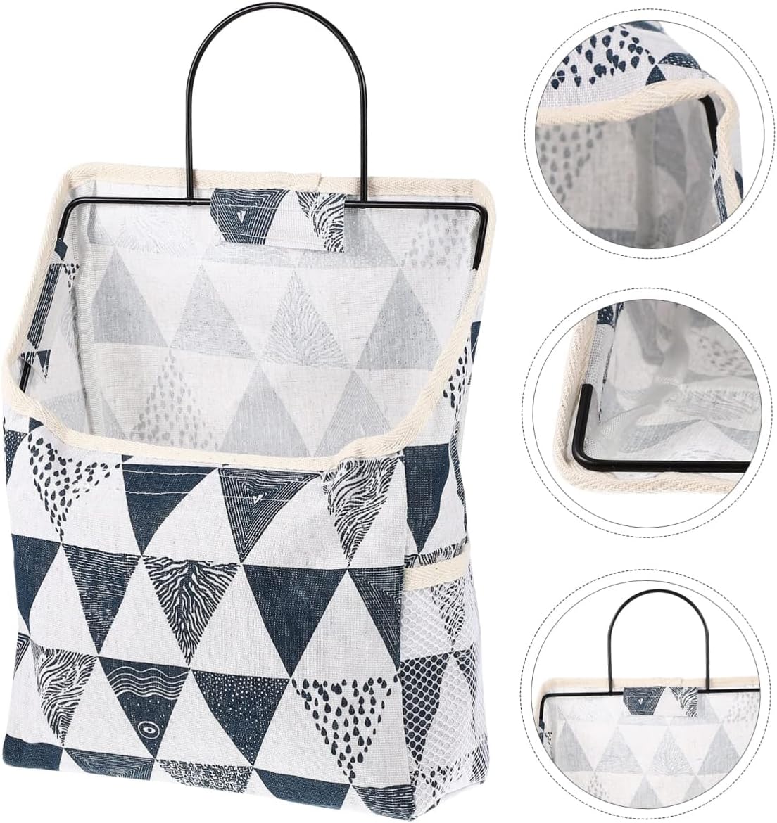 Single pocket wall hanging fabric organizer, durable and space-saving design, perfect for bedroom, dorm, bathroom and office storage.Ideal for students, organizers and homeowners - Image 3