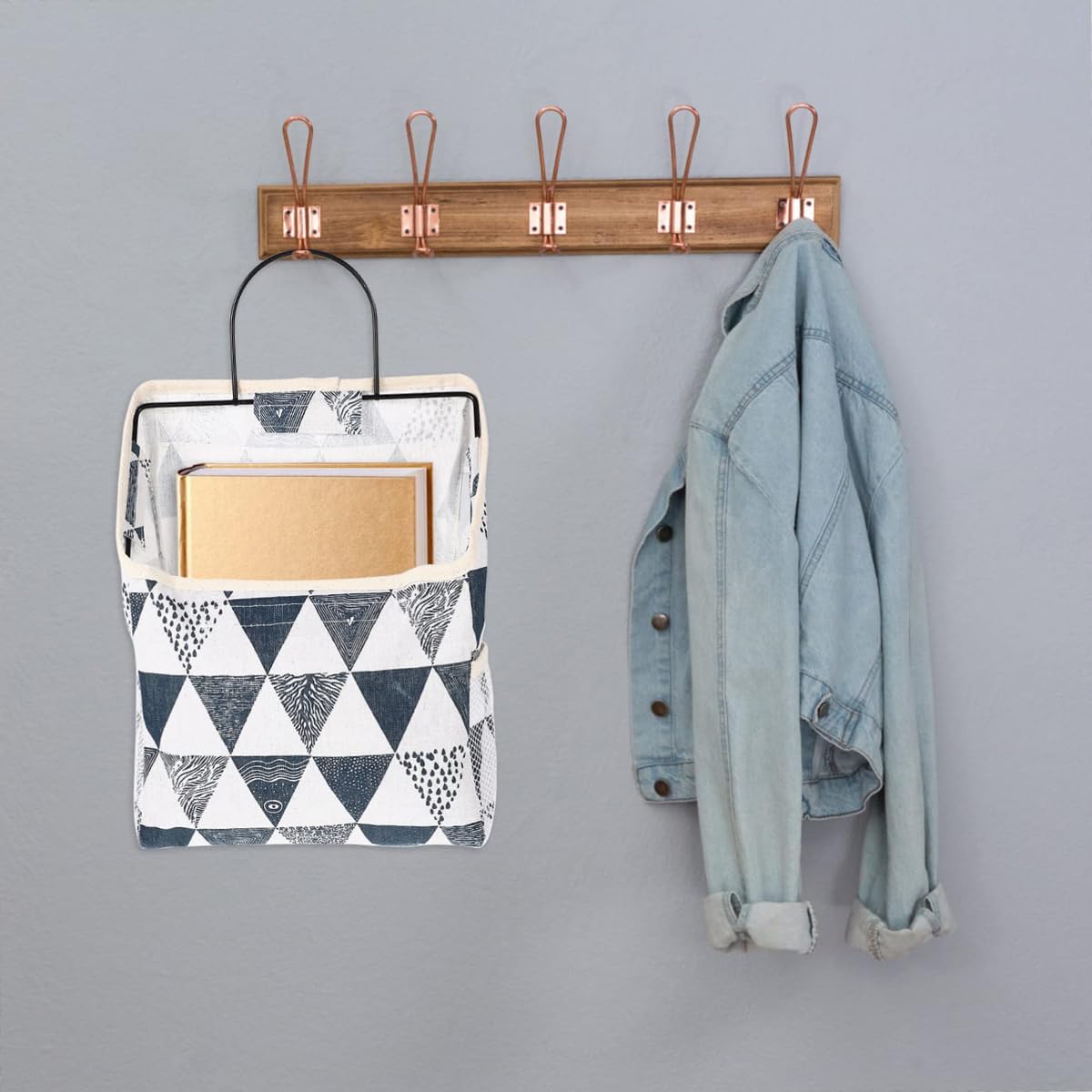 Single pocket wall hanging fabric organizer, durable and space-saving design, perfect for bedroom, dorm, bathroom and office storage.Ideal for students, organizers and homeowners - Image 5