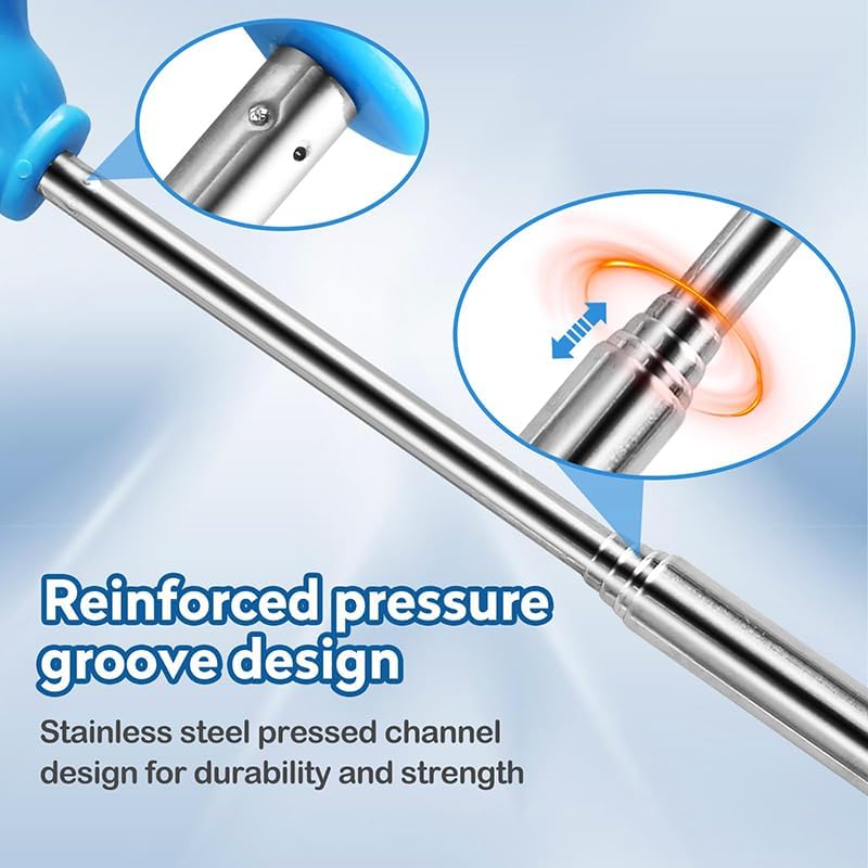Retractable Reading Pointer Stick for Kids, Teachers, Stretchable, Lightweight, Durable, Classroom Presentation Educational Tool, Great Reading Guidance and Instructions(Blue+Pink+Black&White) - Image 3