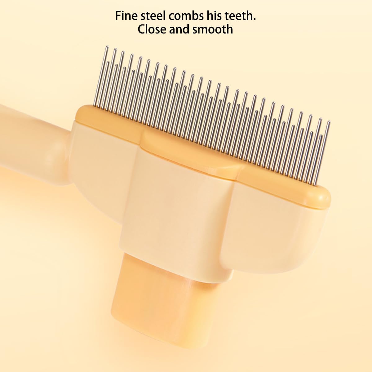 Pet Products Self Cleaning Cat Comb Floating Hair Artifact Knot Removes Pet Hair Comb Long Hair Cat Dog Row Comb Pet Hair Removal Comb Flea Comb, Cat Grooming Brush (B) - Image 5