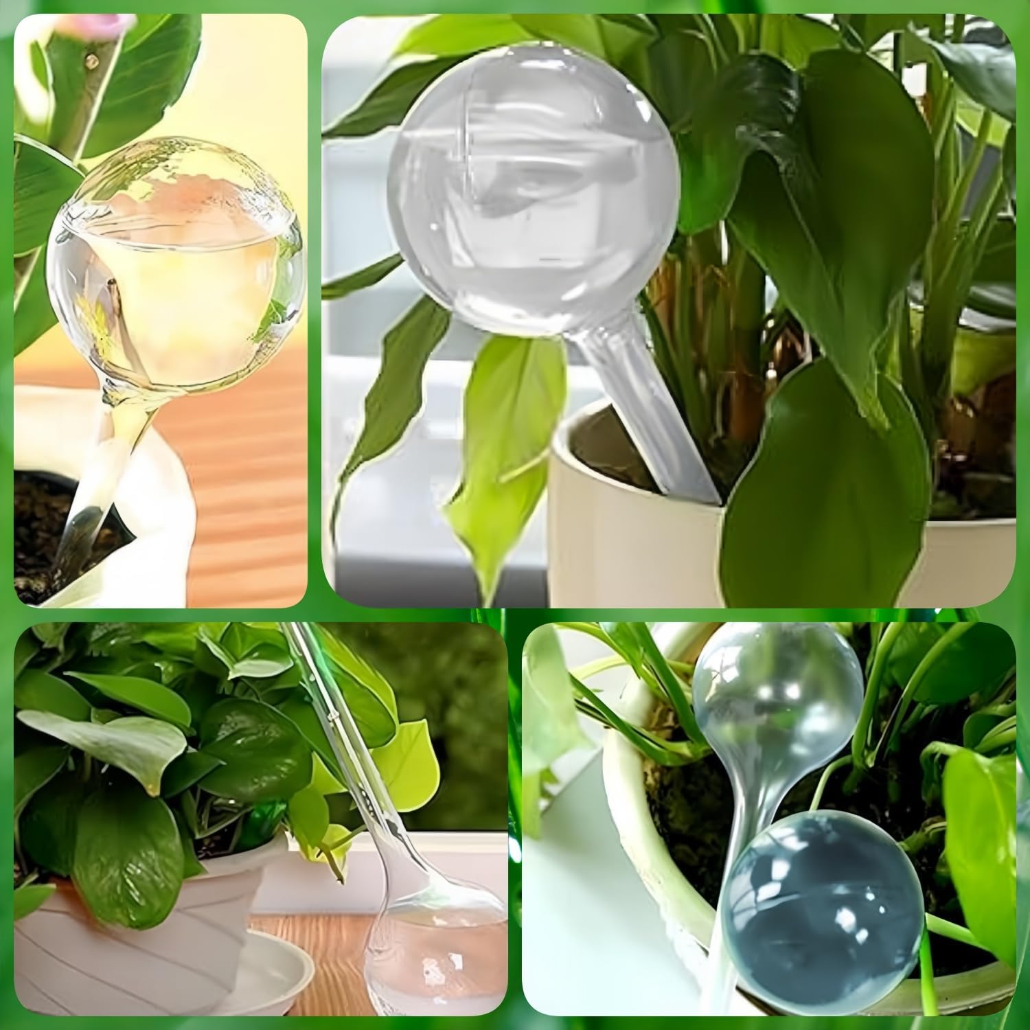 12 Pcs Plant Watering Globes, Automatic Watering Bulbs, Plastic Garden Watering Globes Device, Water Device Drip for Plant, Self-Watering System for Indoor Outdoor Garden (Lake Blue) - Image 6