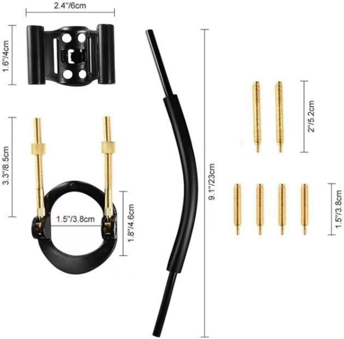 Male Bracket Stretcher, Adjustable Men Support Extender, Effective Stretching Device, Black Gold - Image 3