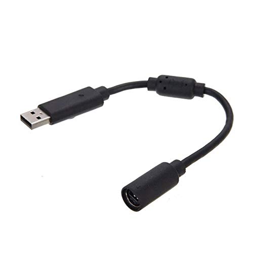 Computer Cables USB Breakaway Cable Cord Adapter for Xbox 360 Wired Gamepad Controller EM88 - (Cable Length Black) - Image 1
