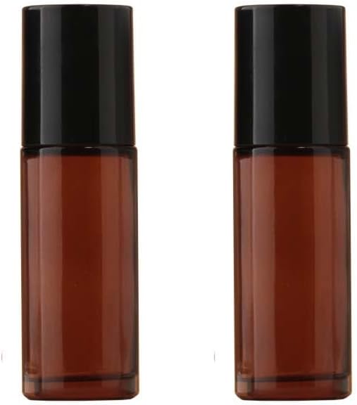 2Pcs Brown 50ml Glass Essential Oil Roller Bottles,Large Empty Roller Bottles Refillable,Deodorant Bottle Containers Rollerball for Fragrance Refillable Containers Accessories - Image 8