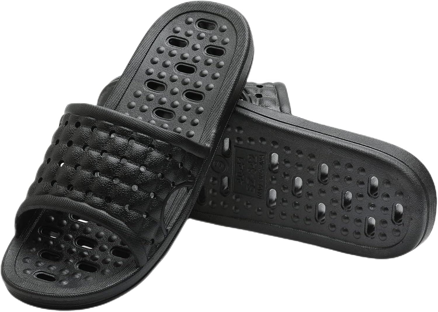 Quick Drying Shower Slippers non-slip Bathroom Slippers Drain Holes Shower Shoes for Women and Men Dorm pool gym - Image 2