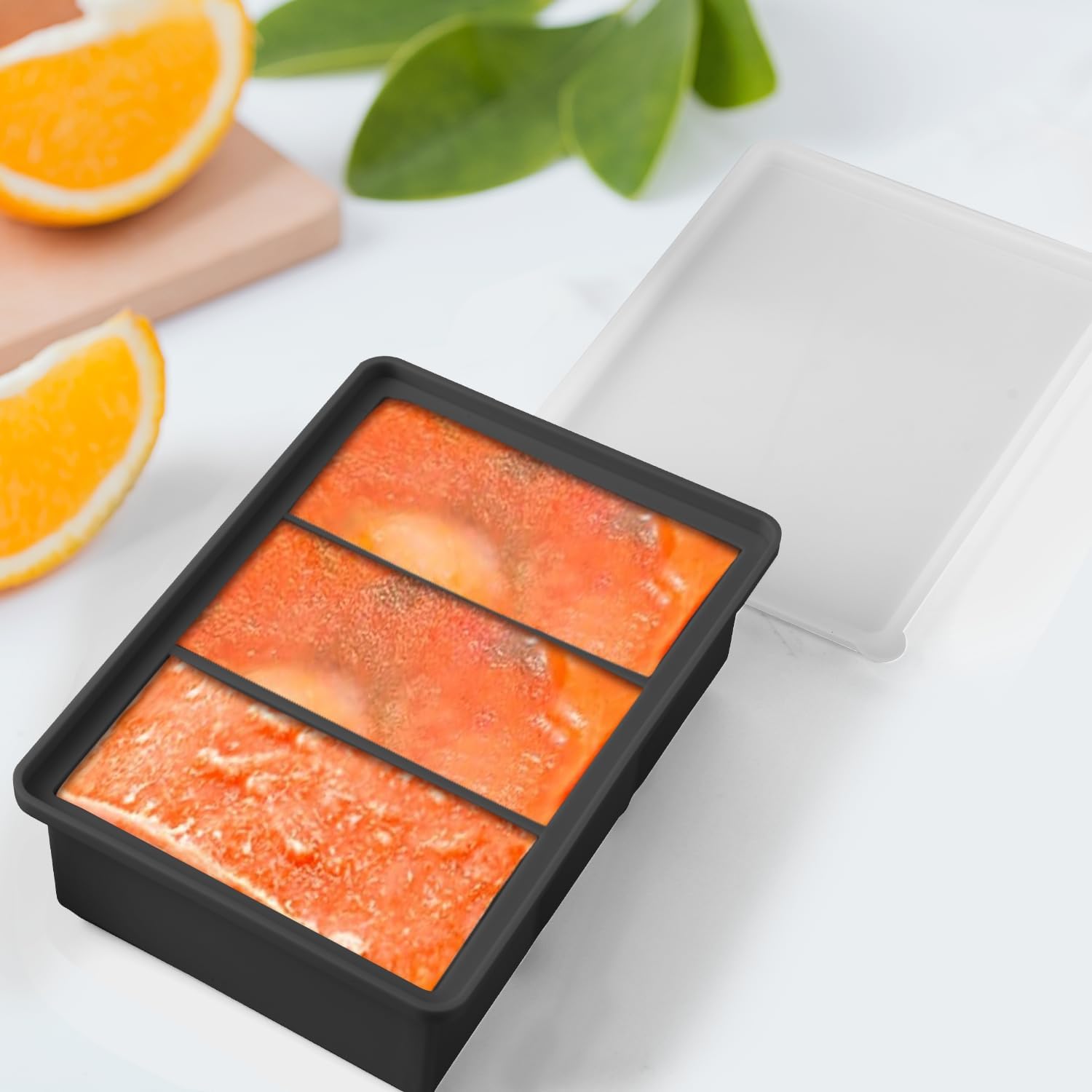 Silicone Ice Cube Trays with Lid for Soup,2 Pack Freezer Container Molds,Easy Release Large Ice Cube Trays-Makes 6 Perfect 1 Cup Portions for Stews Sauces,Broth,Leftovers Storage,Dishwasher Safe - Image 7