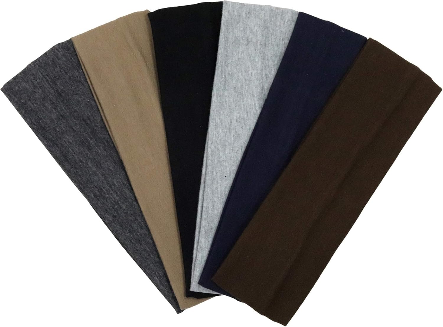 Cotton Headbands 6 Pack Stretch Elastic Yoga Soft and Stretchy Sports Fashion Headband for Teens Women Girls by  (6 pc 2