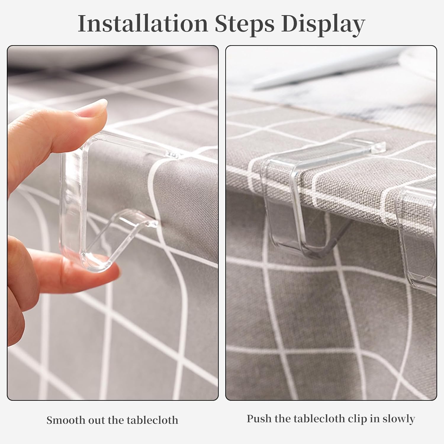 Table Cloth Clips, 24PCS Plastic Transparent Picnic Tablecloth Clips Large Windproof for Christmas Home Wedding Party Indoor Outdoor Camping(2 Sizes) - Image 5