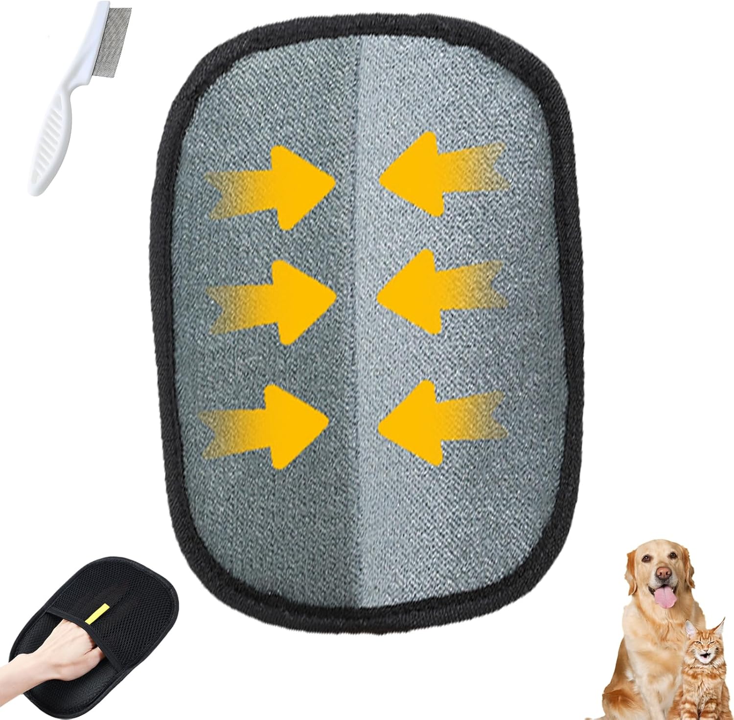Yomi Pet Hair Remover Glove, Reusable Electrostatic Pet Hair Removal Gloves, For Couch, Furniture, Carpet, Car Seat, Upgraded Animal Fur Removal Tool (1PC) - Image 1