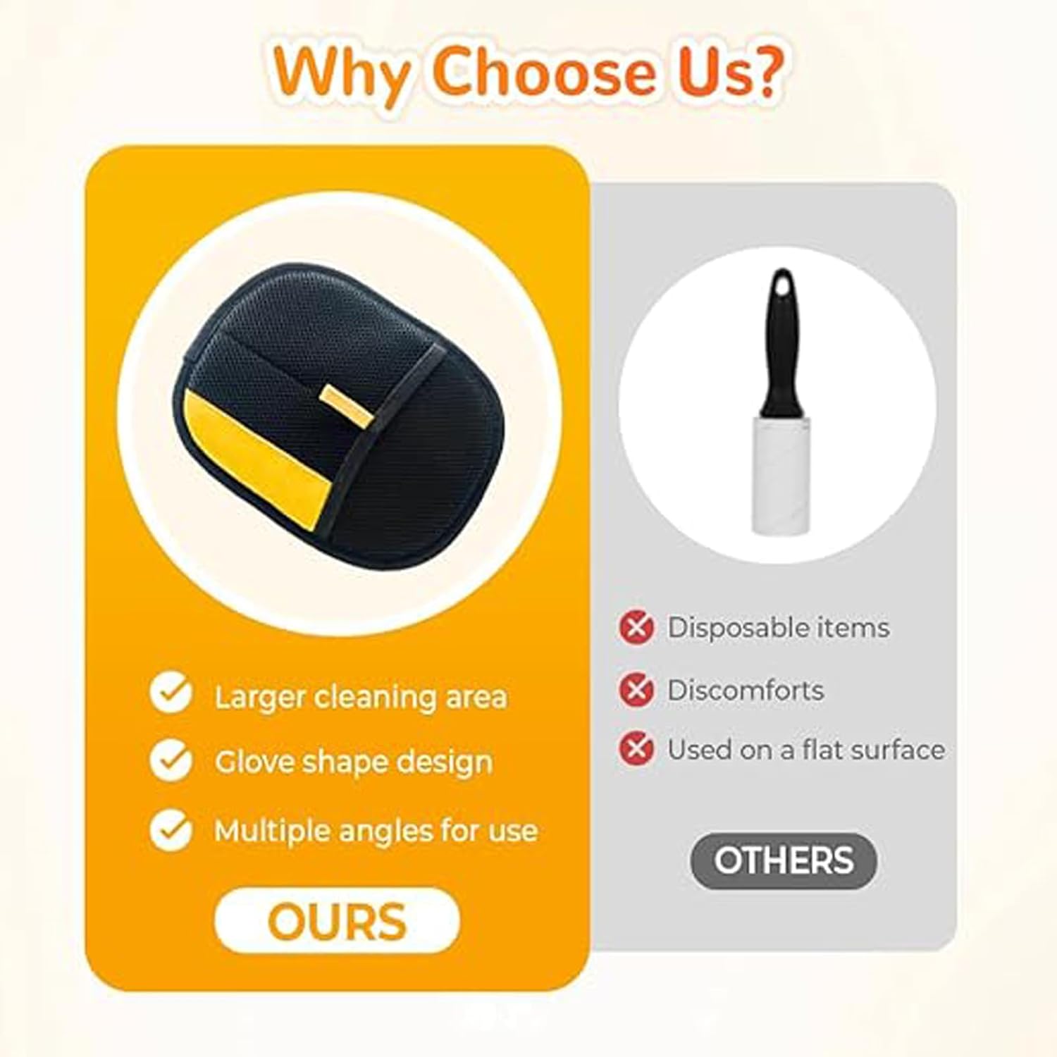 Yomi Pet Hair Remover Glove, Reusable Electrostatic Pet Hair Removal Gloves, For Couch, Furniture, Carpet, Car Seat, Upgraded Animal Fur Removal Tool (1PC) - Image 6