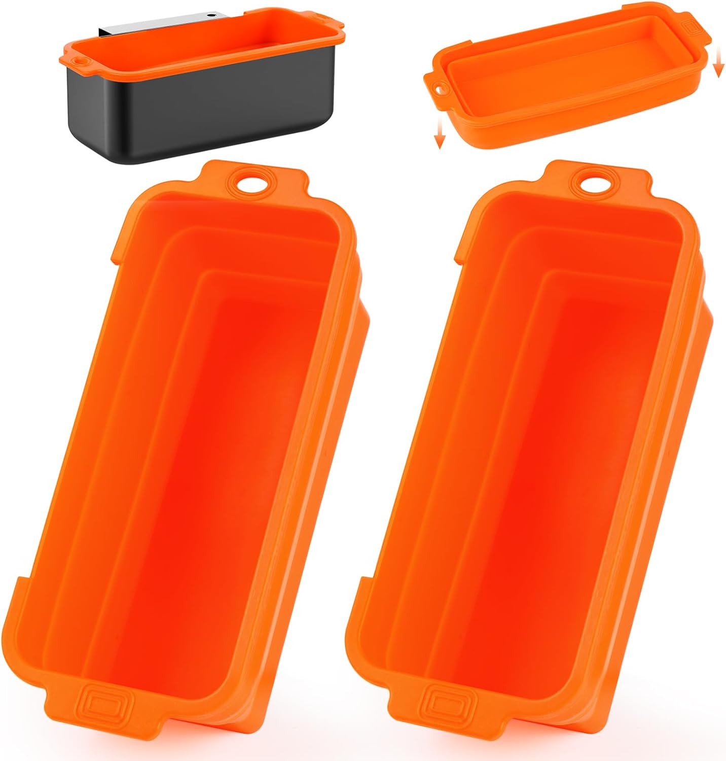 Silicone Grease Cup Liners 2-Pack: Blackstone Griddle Accessories - Reusable Foldable Drip Pan Liners for 17
