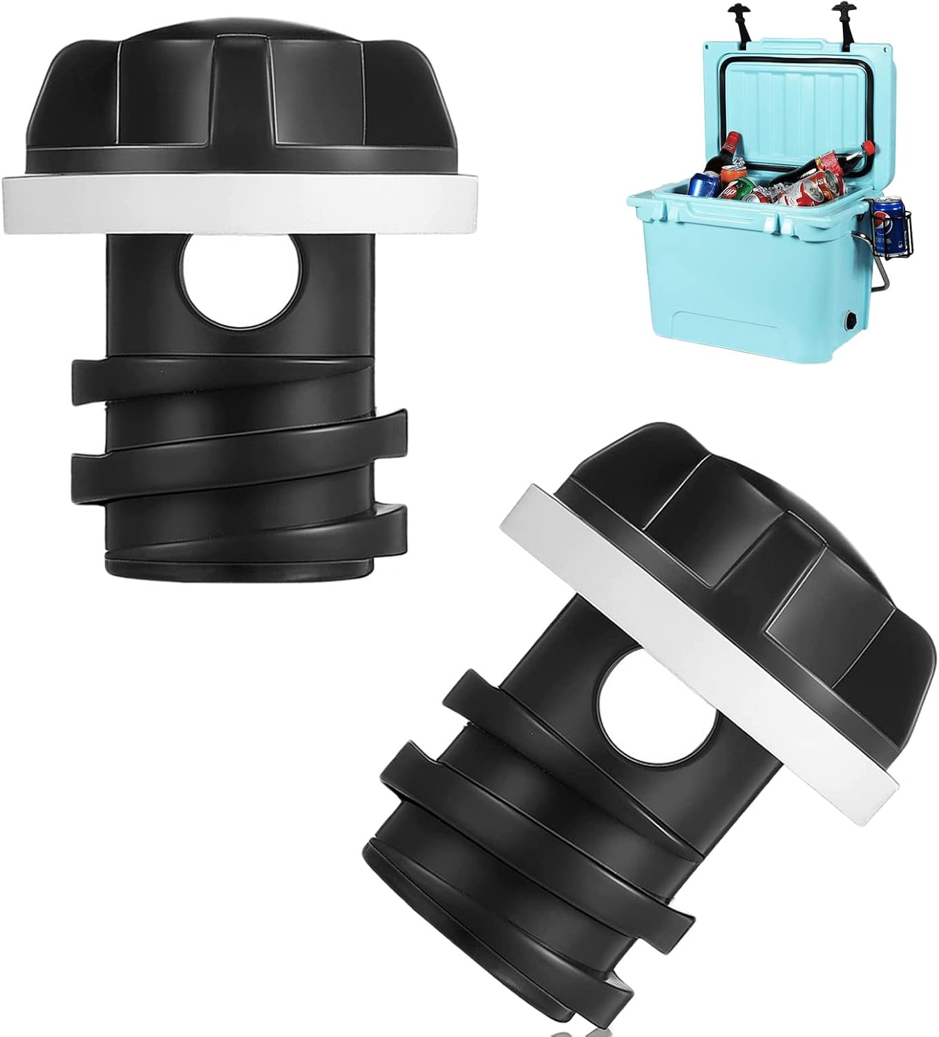 2 Pack Yeti Cooler Drain Plug Replacement Accessories - Compatible with Most Rotomolded Coolers - Leak-Proof Design - Image 1