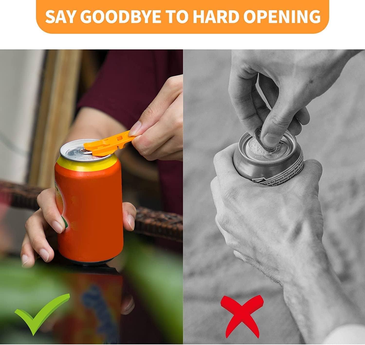 6 Pcs Manual Can Openers Manual Easy Can Opener for Family Drinks Protector Opener Drink Shield Plastic Tinned Can Tab Openers for Pop Beer Soda Cans Beverage Protector - Image 4
