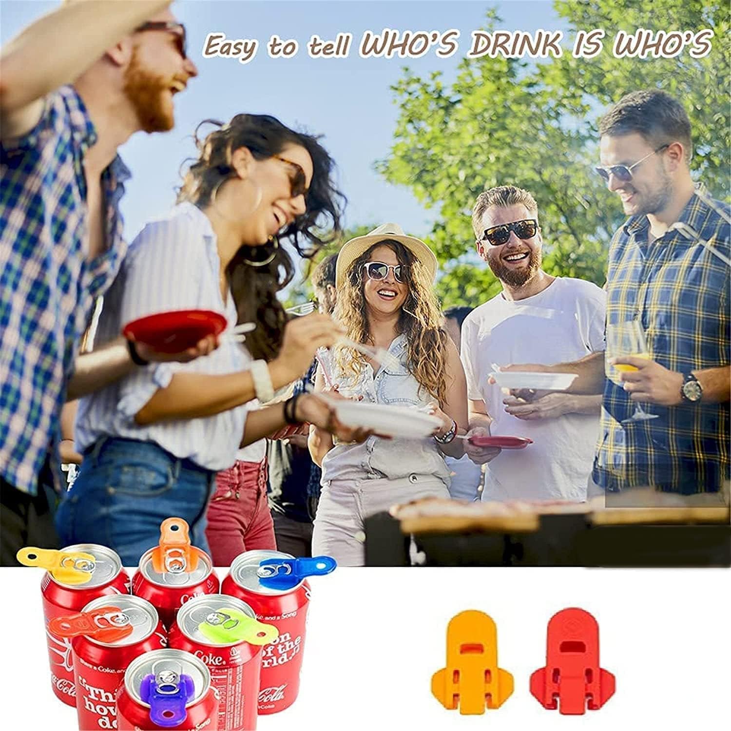 6 Pcs Manual Can Openers Manual Easy Can Opener for Family Drinks Protector Opener Drink Shield Plastic Tinned Can Tab Openers for Pop Beer Soda Cans Beverage Protector - Image 6