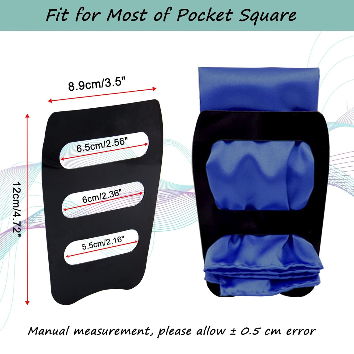 Pocket Squares Holder, Accessories for Men Square Scarf, Suits, Tuxedos,Vests and Dinner Jackets, 3 Pack, One Size - Image 3