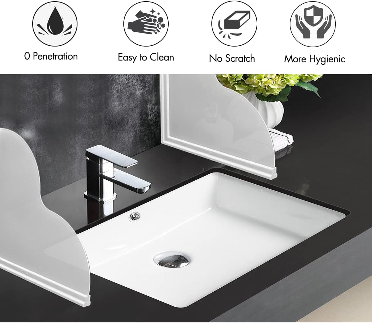 Shower Splash Guard Kit, Large Splash Guards for Bathtub Waterproof Self-Adhesive Shower Corner Guards to Keep Water in Shower or Bath, Pack of 2 (9.25 x 9.25 inches) - Image 4