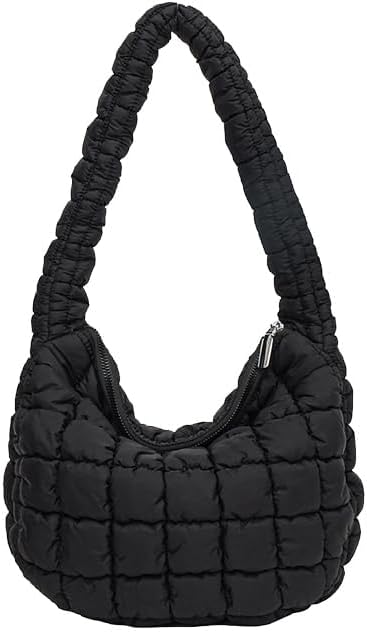 Quilted Tote Bag for Women Puffer Bag Lightweight Padding Shoulder Bag Hobo Bag Satchel Handbag Cloud Bag with Zip 2023 - Image 2
