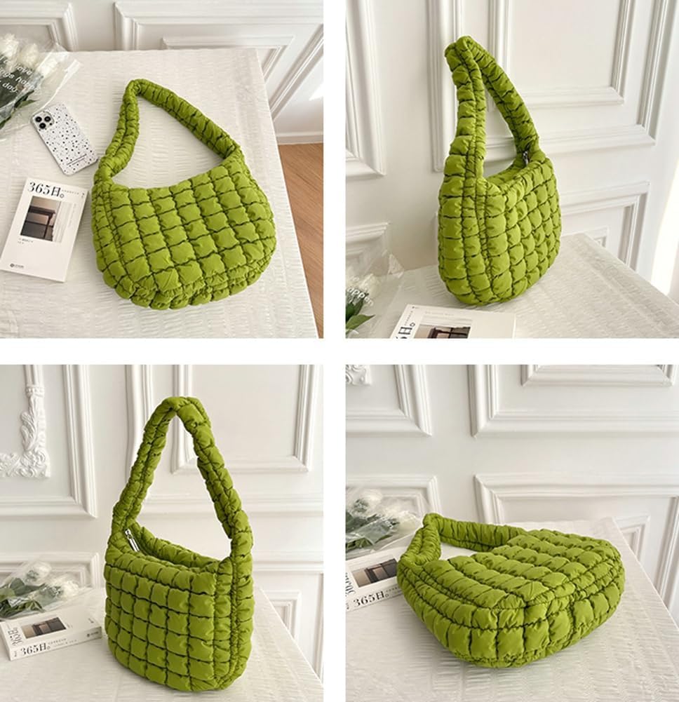 Quilted Tote Bag for Women Puffer Bag Lightweight Padding Shoulder Bag Hobo Bag Satchel Handbag Cloud Bag with Zip 2023 - Image 3