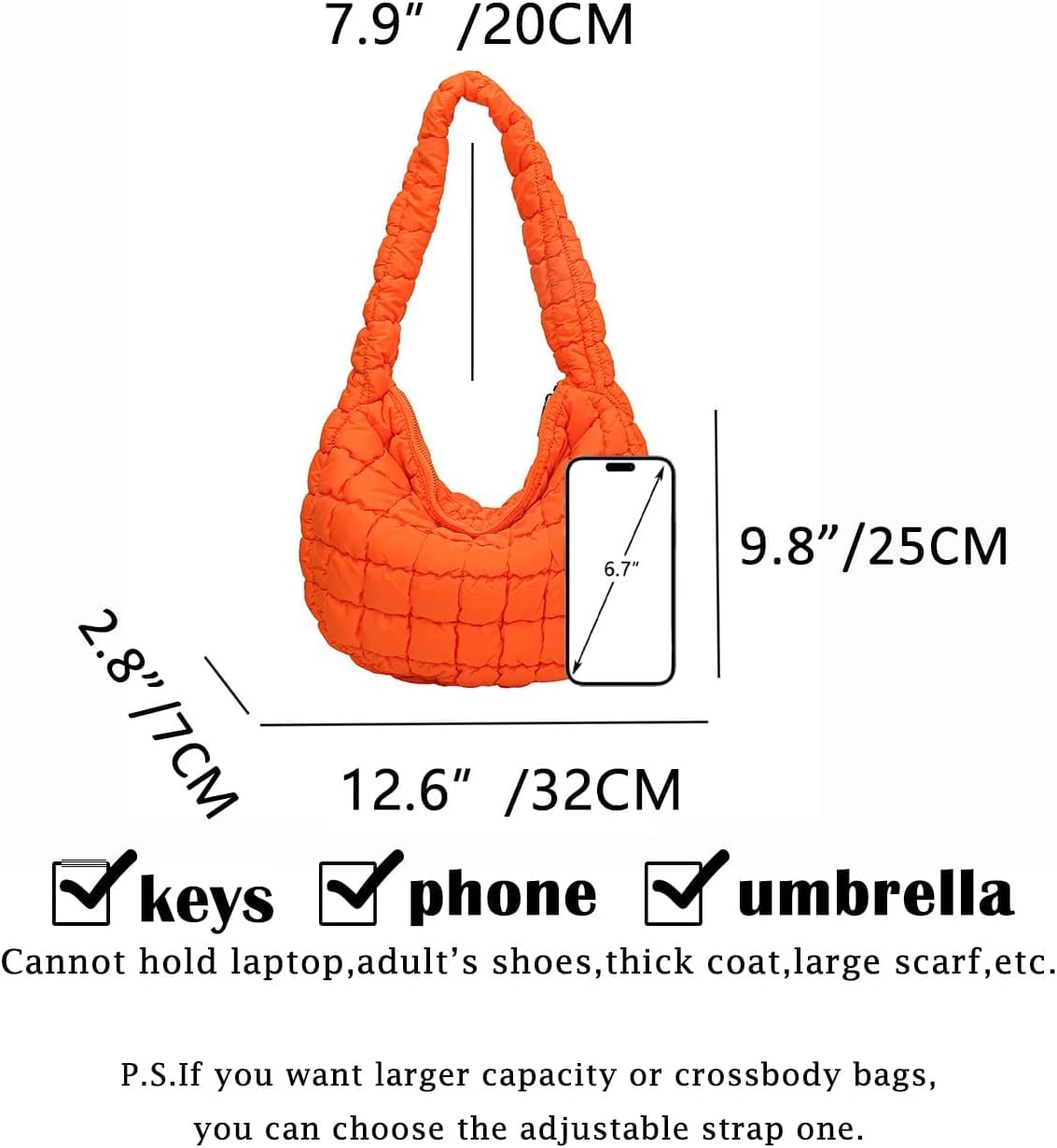 Quilted Tote Bag for Women Puffer Bag Lightweight Padding Shoulder Bag Hobo Bag Satchel Handbag Cloud Bag with Zip 2023 - Image 4