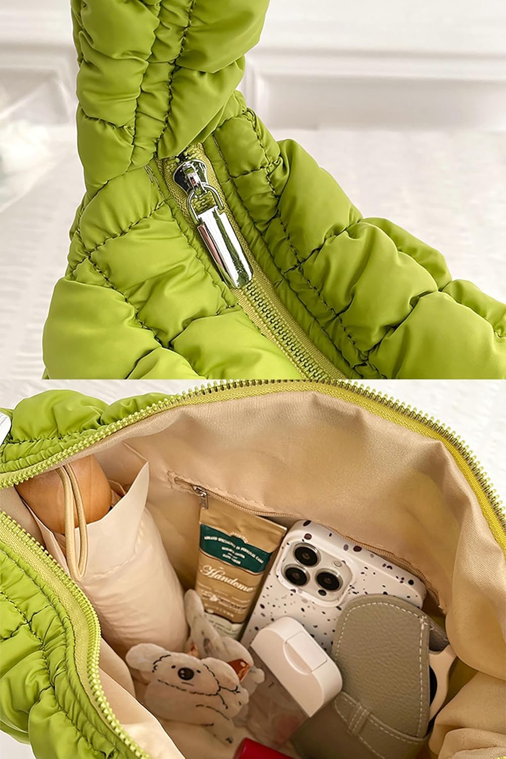 Quilted Tote Bag for Women Puffer Bag Lightweight Padding Shoulder Bag Hobo Bag Satchel Handbag Cloud Bag with Zip 2023 - Image 5
