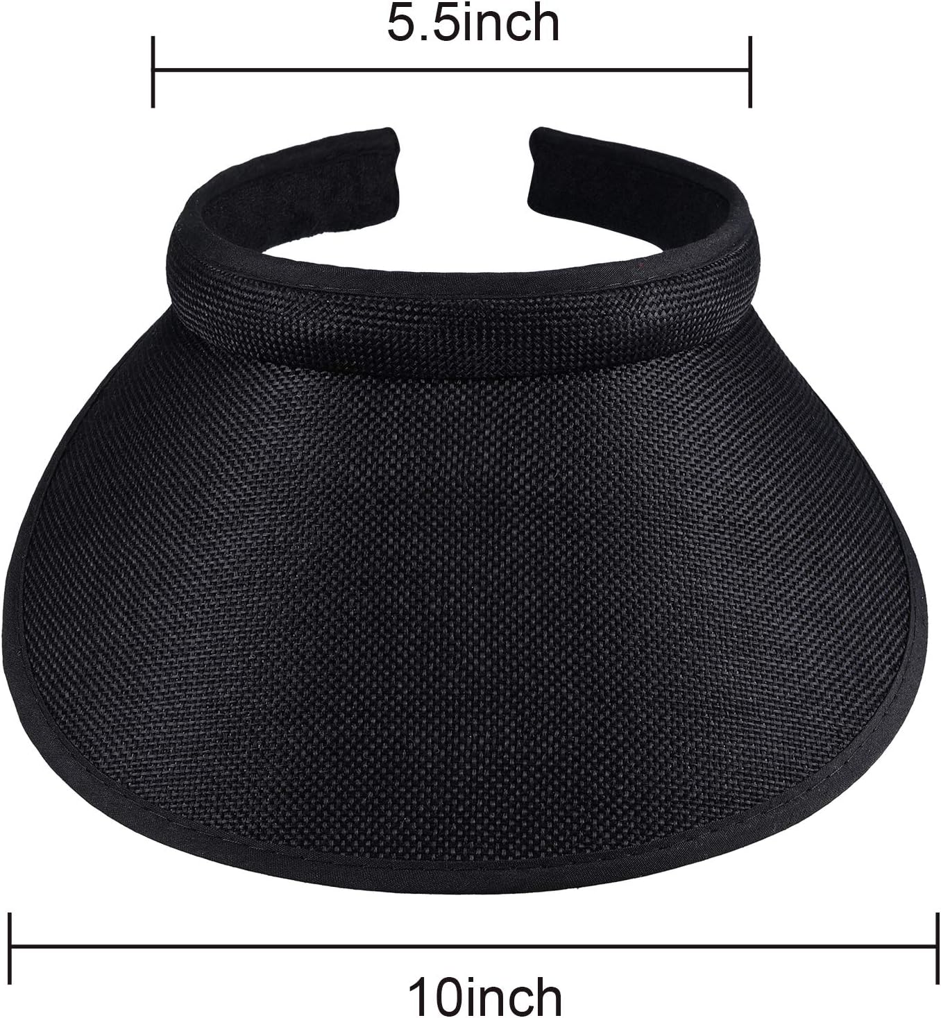 3 Pieces Sun Visor Hats Summer Wide Brim Clip on Beach Adjustable Large Brim Cap Golf Hat for Women - Image 3
