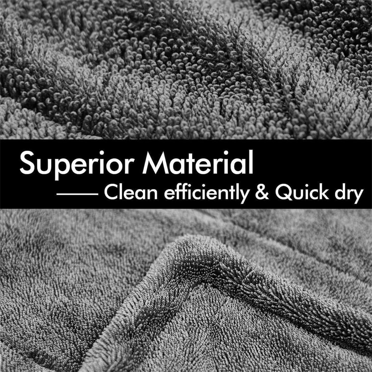 Shiny Wipes Cleaning Cloths for Shower, Bath XXL Drying Towel, Streak Free & Ultra Absorbent Microfiber Towels, Escape The Bathroom Cars Limescale Struggle (3Pcs) - Image 6