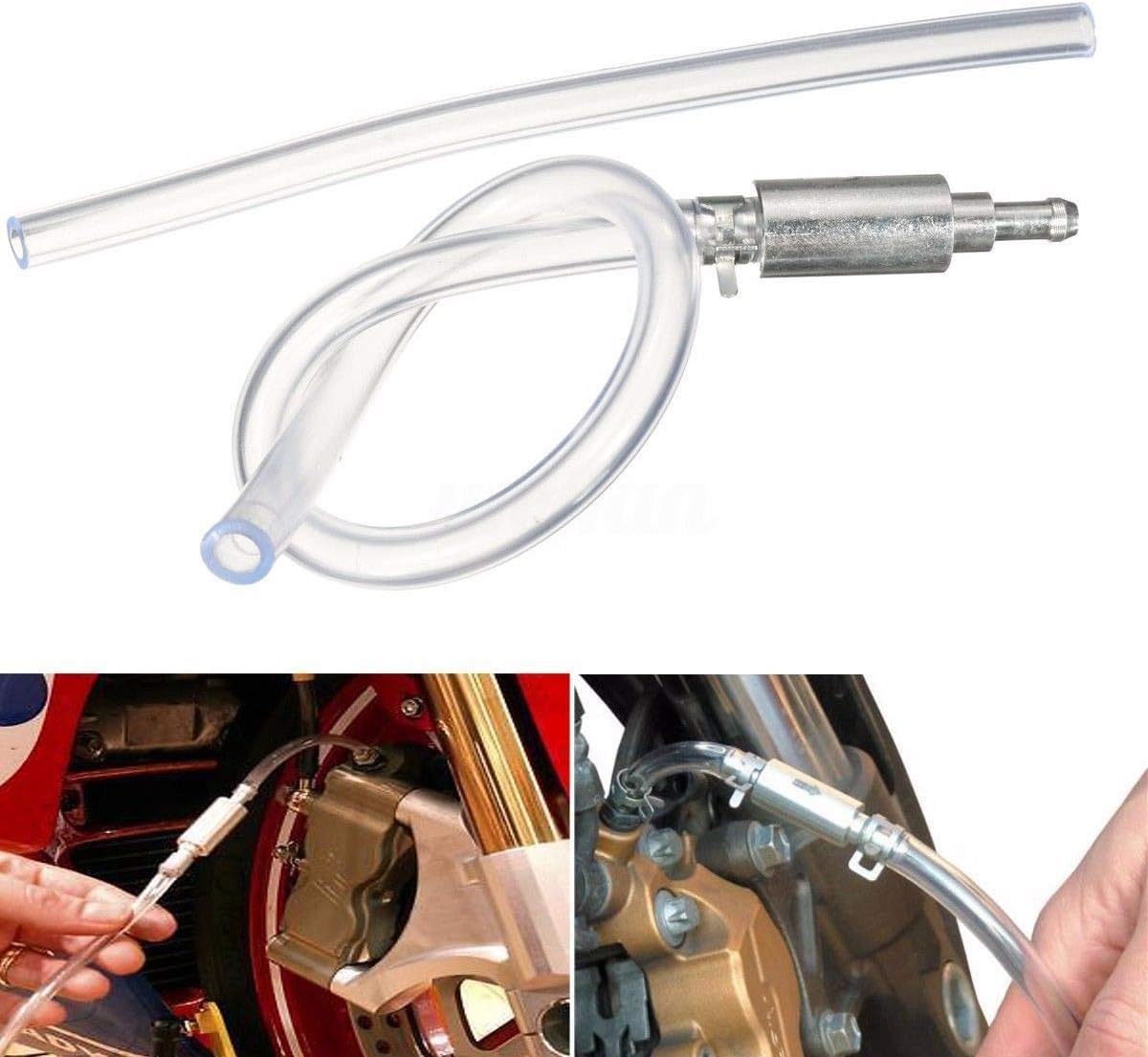 Brake Bleeder Hose One Way Check Valve, Brake Fluid Replacement Kit, Car Brake Bleeder Hose with One Way Check Valve, Universal Brakes Bleeder Tool Cars Accessories for Car Motorbike Bike (2 Set) - Image 3