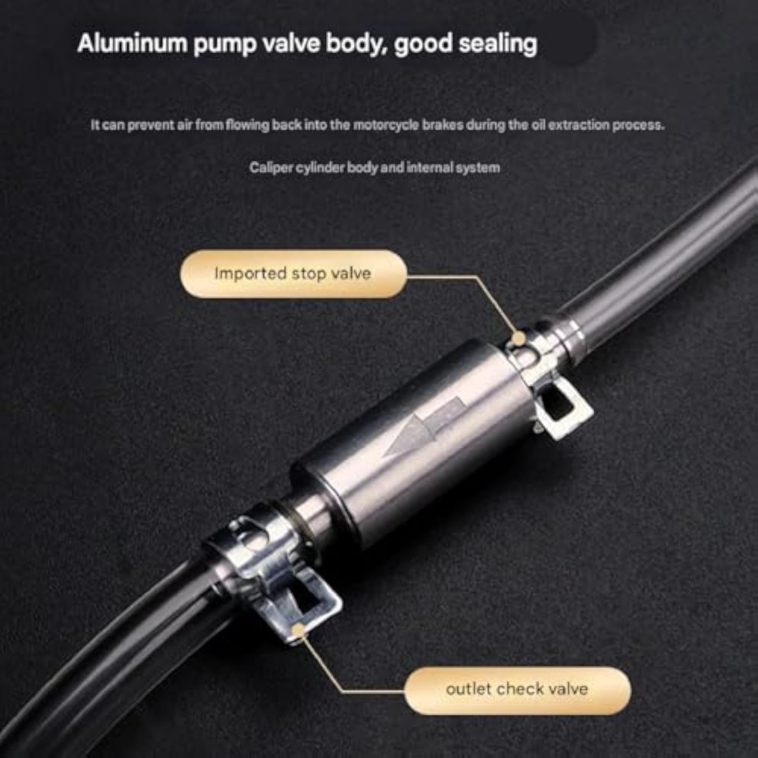Brake Bleeder Hose One Way Check Valve, Brake Fluid Replacement Kit, Car Brake Bleeder Hose with One Way Check Valve, Universal Brakes Bleeder Tool Cars Accessories for Car Motorbike Bike (2 Set) - Image 6
