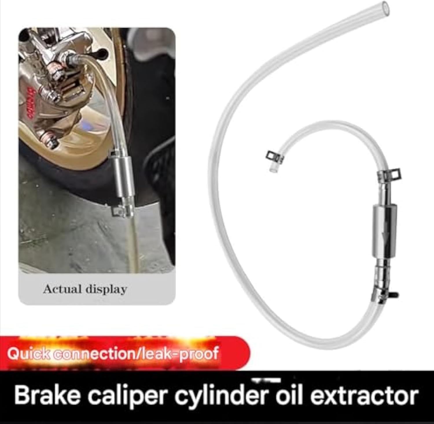 Brake Bleeder Hose One Way Check Valve, Brake Fluid Replacement Kit, Car Brake Bleeder Hose with One Way Check Valve, Universal Brakes Bleeder Tool Cars Accessories for Car Motorbike Bike (2 Set) - Image 7