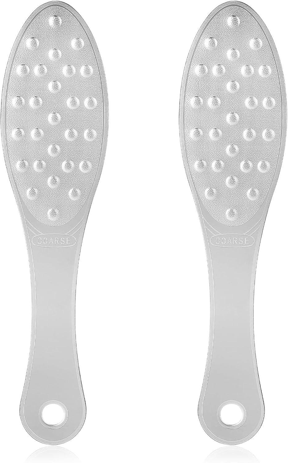 2 Pcs Foot Scraper Pedicure Metal Foot File Callus Remover for Feet Double Sided Foot Exfoliator Tool Set Foot Scrubber Professional Foot Rasp Scrubber for Wet Dry Skin Heel(Silver) - Image 1