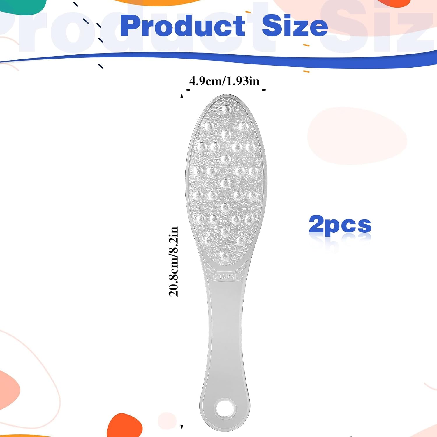 2 Pcs Foot Scraper Pedicure Metal Foot File Callus Remover for Feet Double Sided Foot Exfoliator Tool Set Foot Scrubber Professional Foot Rasp Scrubber for Wet Dry Skin Heel(Silver) - Image 2