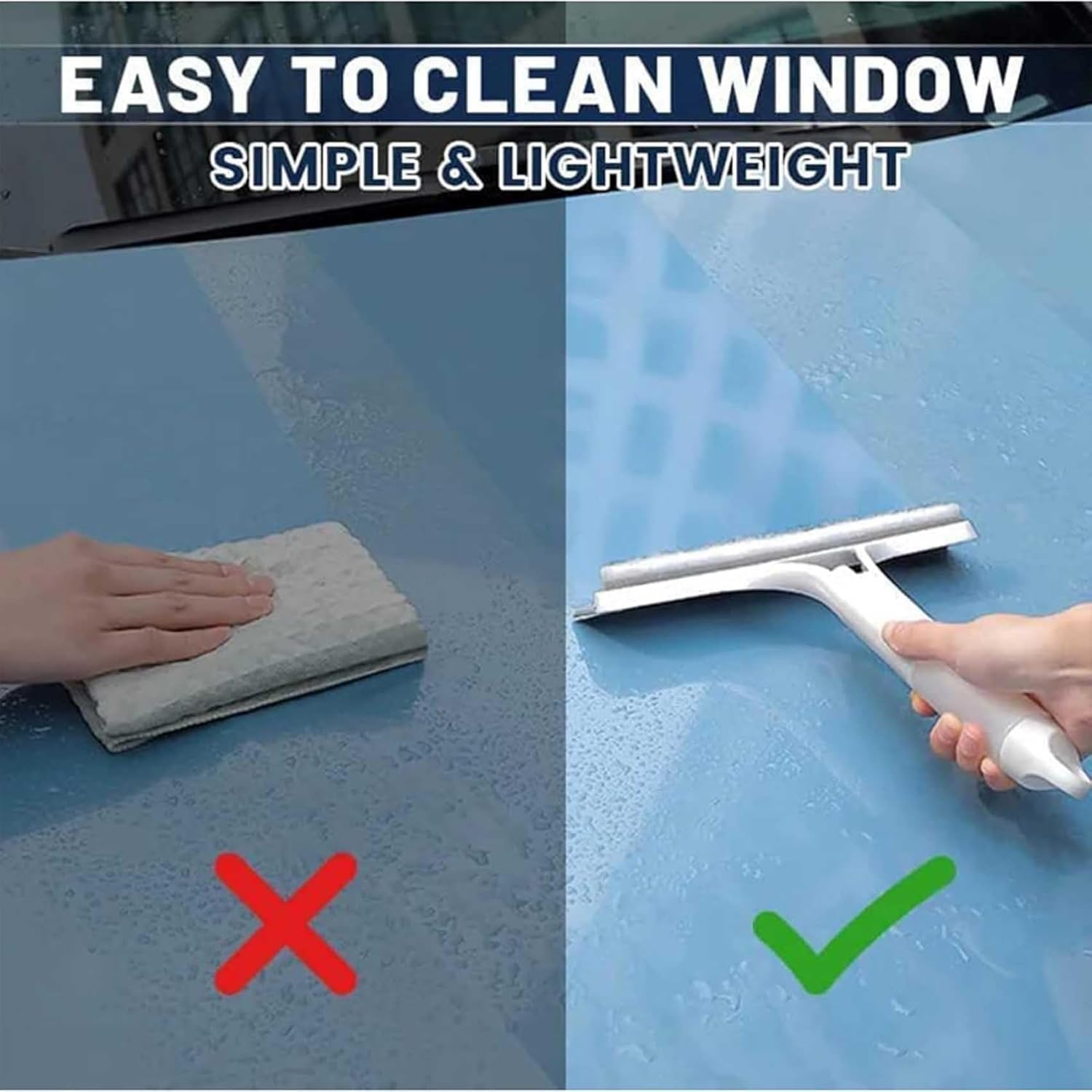 Recyclable Silicone Window Squeegee Kit, 3 in 1 Window Cleaning Scraper, Squeegee and Scrubber with Spray, Window Cleaning Scrapersqueegee, for Car, Home, Kitchen (White-1pcs) - Image 3