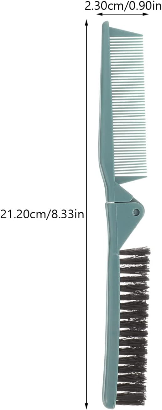 2Pcs Small Double Folding Hair Brush： Hair Styling Salon Brush Comb Folding Comb Double Use Comb for Curly And Straight Hair - Image 2
