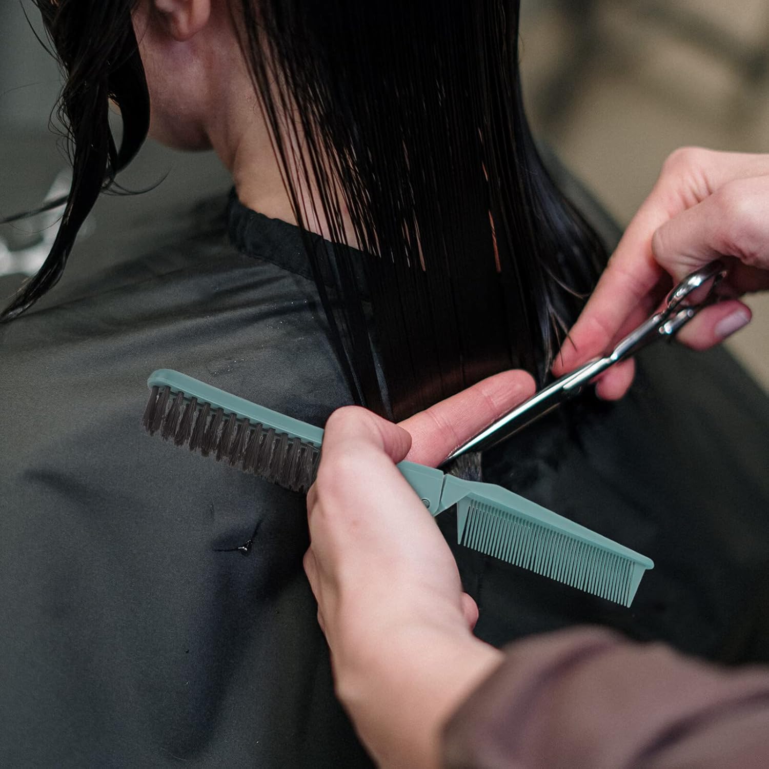 2Pcs Small Double Folding Hair Brush： Hair Styling Salon Brush Comb Folding Comb Double Use Comb for Curly And Straight Hair - Image 5