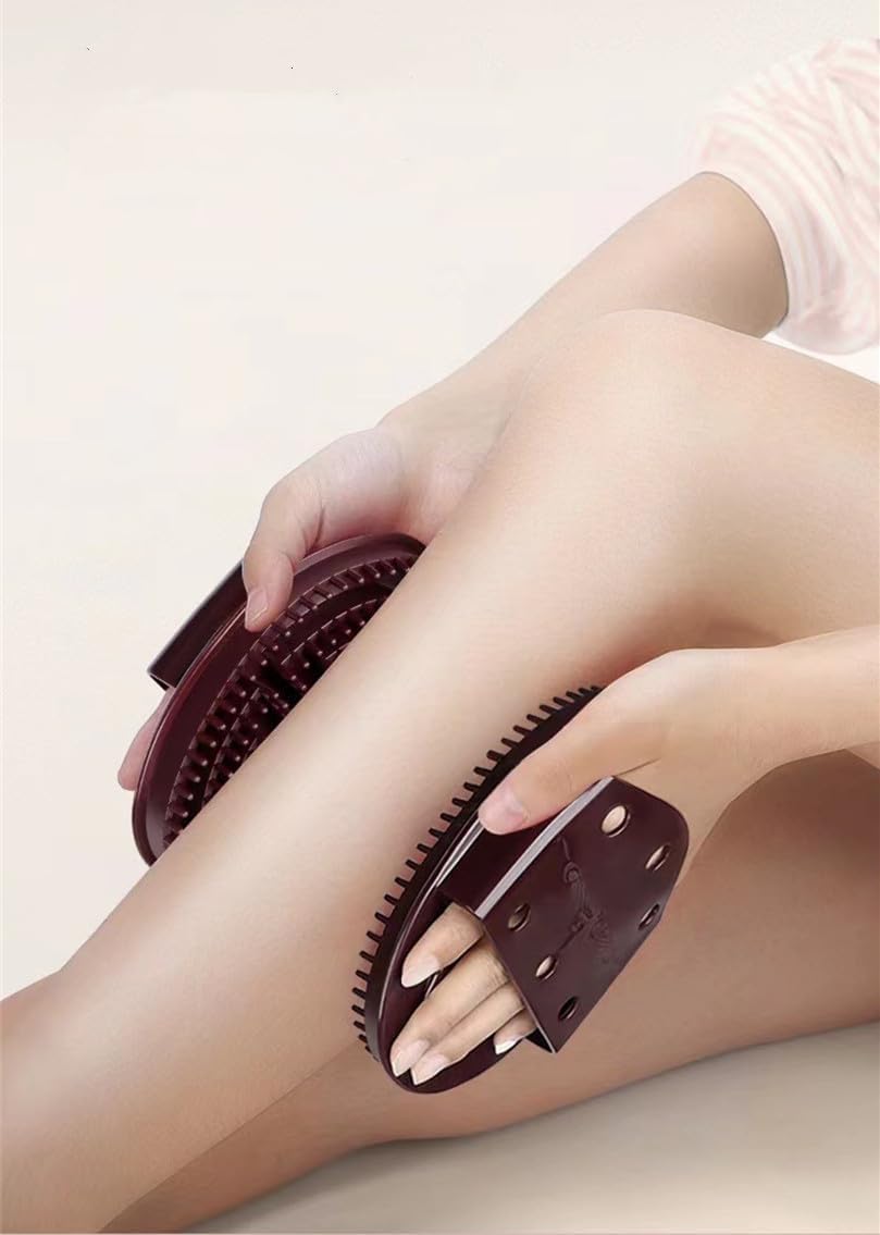 Meridian Massage Brush Calf Neck Waist Massager Abdominal Back Slimming Brush Guasha Scraping Weight Loss Body Massager (2 pc) - Image 6