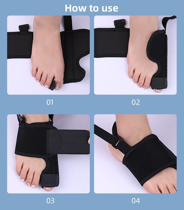 Recovist Bunion Brace - Adjustable Orthopedic Splint for Hallux Valgus Correction & Pain Relief, Day & Night Wear Support for Men & Women (2PC) - Image 8