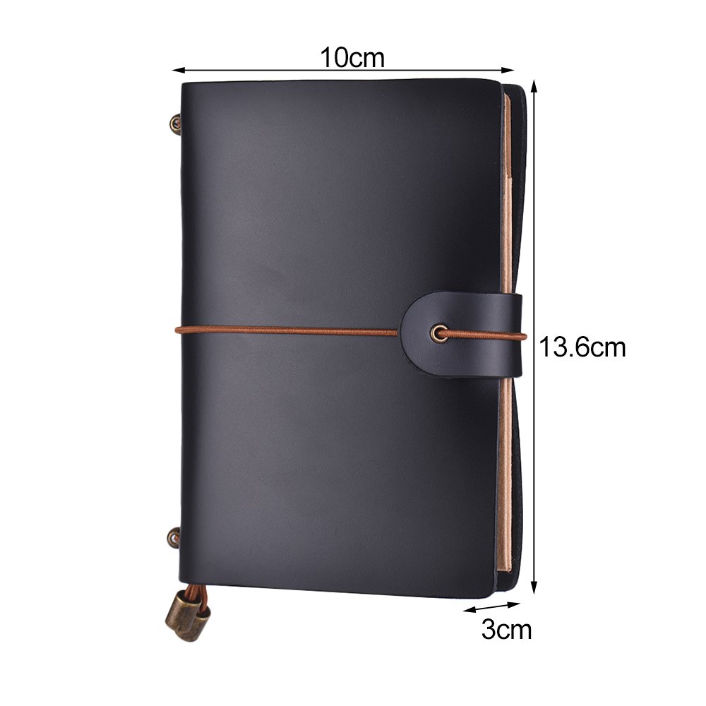 Leather Soft Cover Refillable Journal Notebook with Elastic Strap Diary Travel Business Notepad Lined Blank Grid Paper for Men & Women Sketching Writing - Image 6