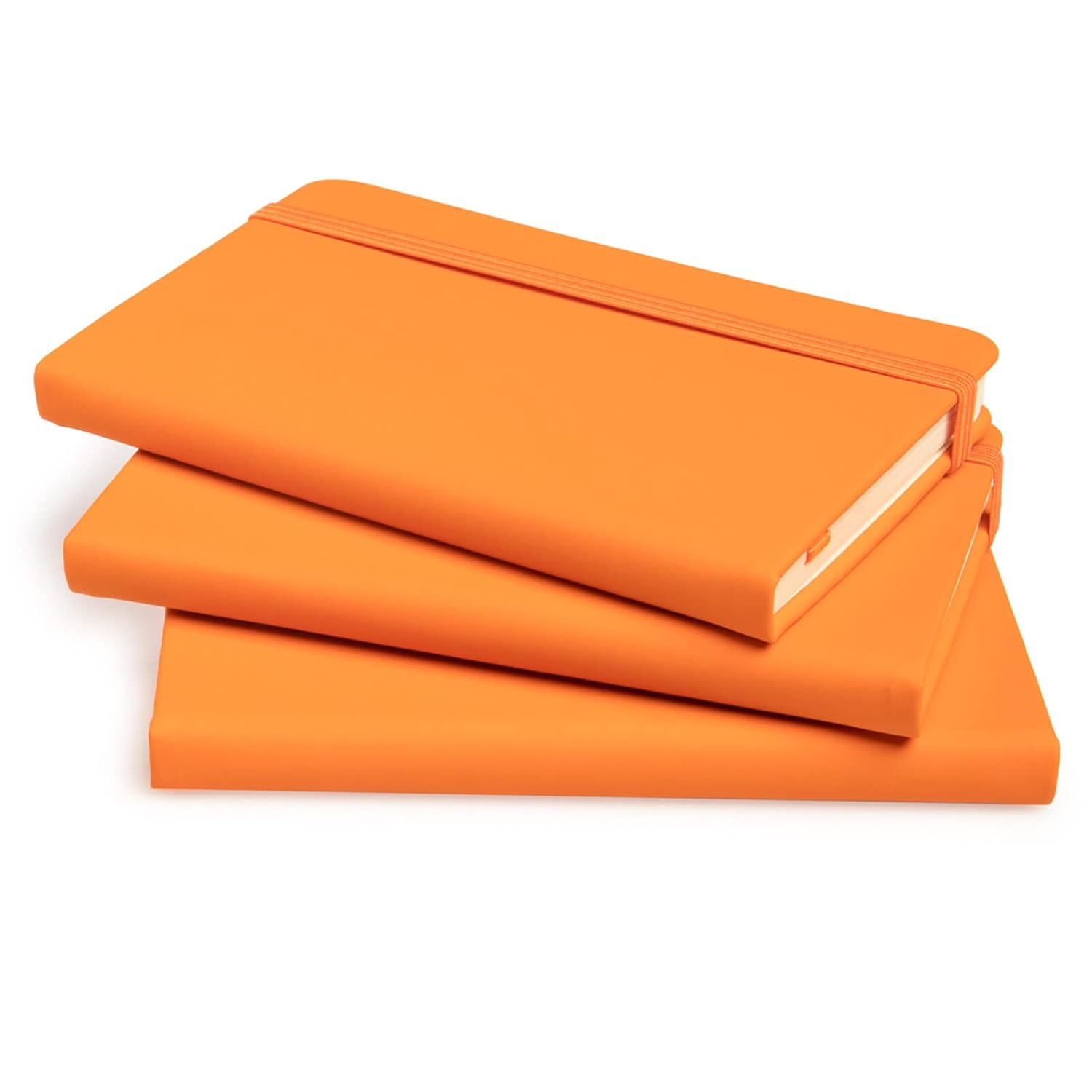3Pcs Leatherette A6 Journal Writing Notebook Elastic Band Lined Paper School Office Supplies (Blue) - Image 2