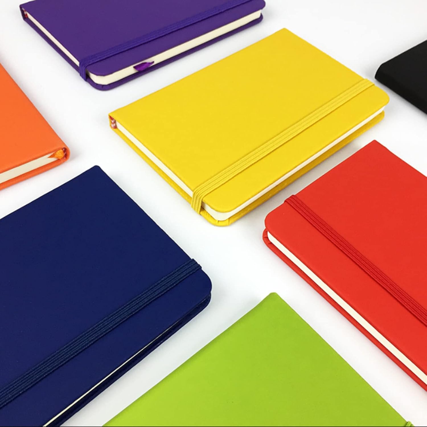 3Pcs Leatherette A6 Journal Writing Notebook Elastic Band Lined Paper School Office Supplies (Blue) - Image 6