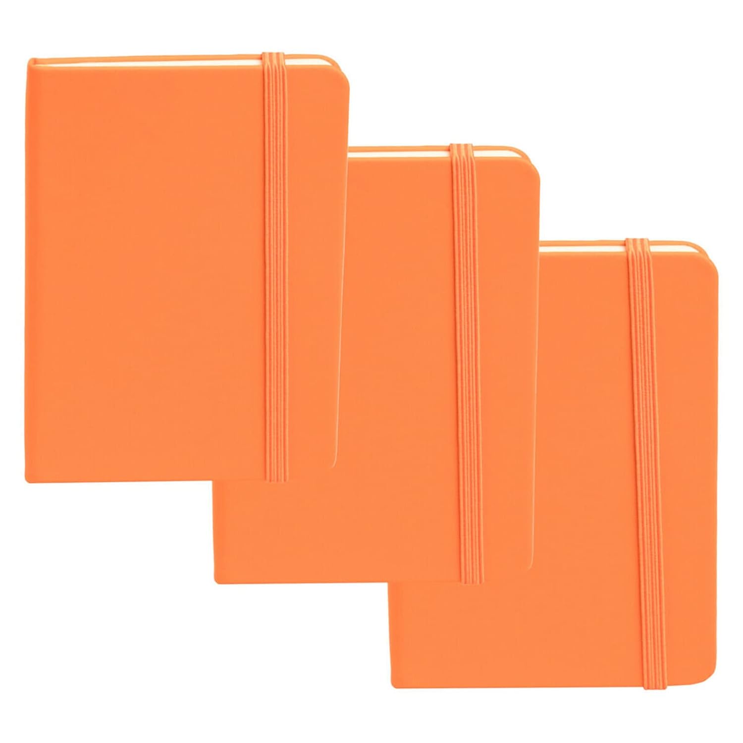 3Pcs Leatherette A6 Journal Writing Notebook Elastic Band Lined Paper School Office Supplies (Blue) - Image 7