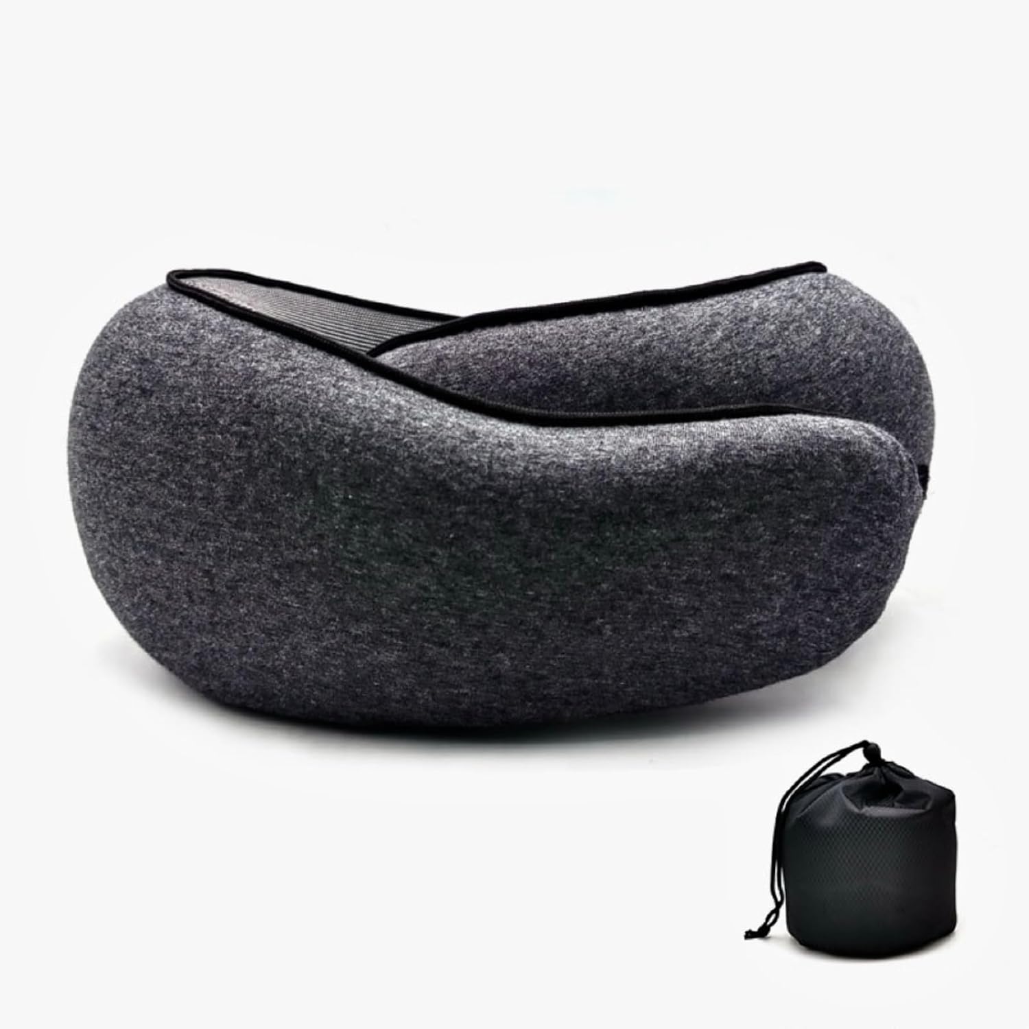 Travel Memory U-Shaped Pillow, Soft Skin-Friendly Cotton Fabric, All-Round, Portable Easy Storage, Ideal for Air Travel Business Trips Naps, Cervical Care, Removable Washable Cover - Image 1