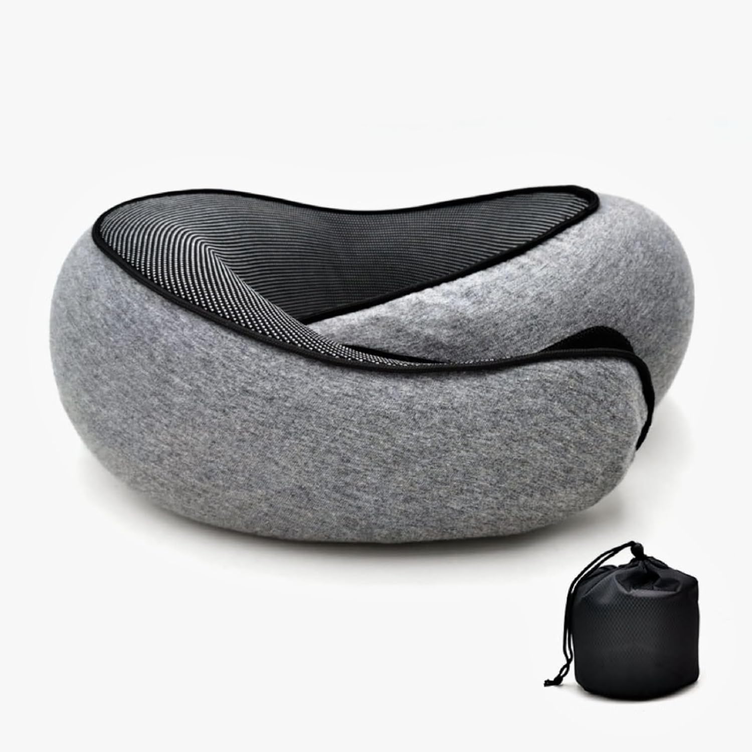 Travel Memory U-Shaped Pillow, Soft Skin-Friendly Cotton Fabric, All-Round, Portable Easy Storage, Ideal for Air Travel Business Trips Naps, Cervical Care, Removable Washable Cover - Image 4